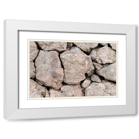 Texture 62 White Modern Wood Framed Art Print with Double Matting by 1x Studio III