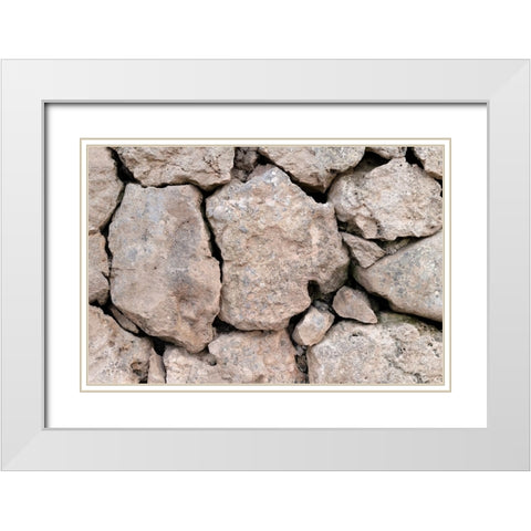 Texture 62 White Modern Wood Framed Art Print with Double Matting by 1x Studio III