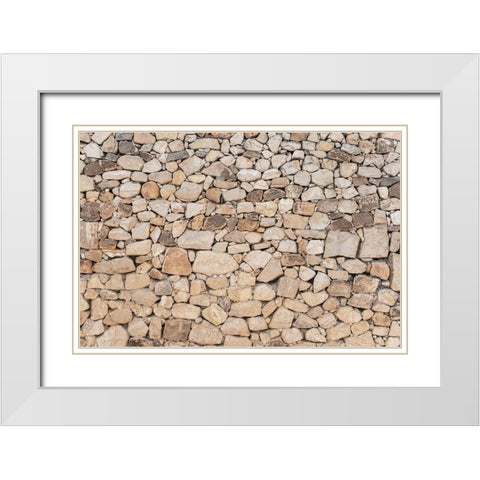 Texture 63 White Modern Wood Framed Art Print with Double Matting by 1x Studio III