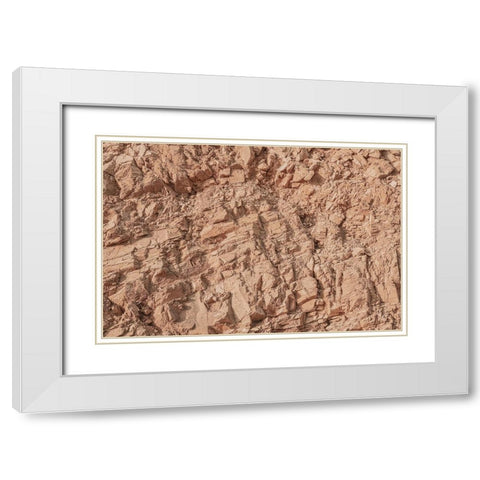 Texture 66 White Modern Wood Framed Art Print with Double Matting by 1x Studio III