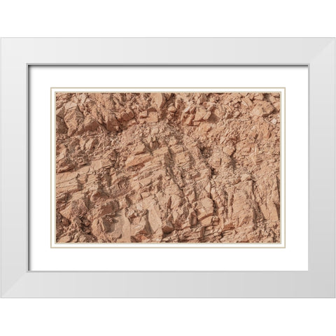 Texture 66 White Modern Wood Framed Art Print with Double Matting by 1x Studio III