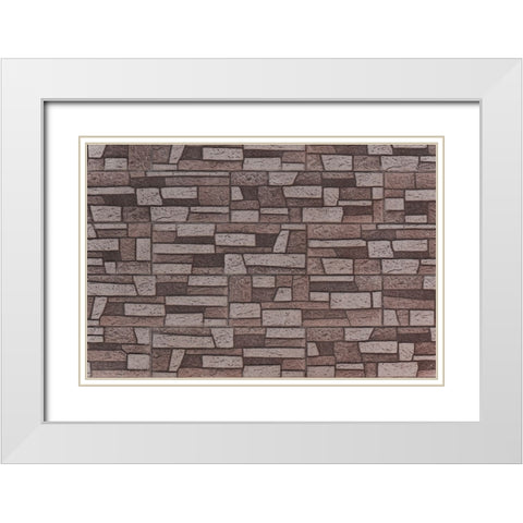 Texture 70 White Modern Wood Framed Art Print with Double Matting by 1x Studio III