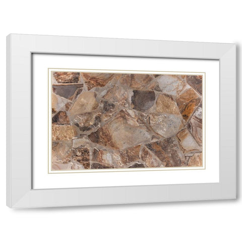 Texture 71 White Modern Wood Framed Art Print with Double Matting by 1x Studio III