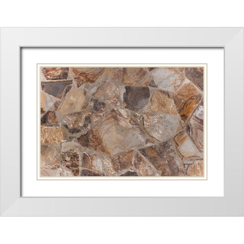 Texture 71 White Modern Wood Framed Art Print with Double Matting by 1x Studio III