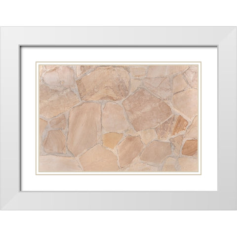 Texture 72 White Modern Wood Framed Art Print with Double Matting by 1x Studio III