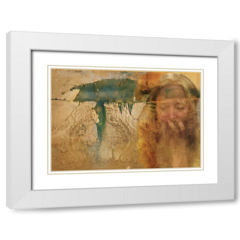 Everything Flows... White Modern Wood Framed Art Print with Double Matting by Brancoveanu, Mariuca