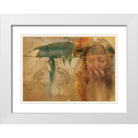 Everything Flows... White Modern Wood Framed Art Print with Double Matting by Brancoveanu, Mariuca