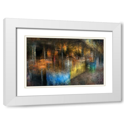 Typical Dutch White Modern Wood Framed Art Print with Double Matting by Van Der, Jan