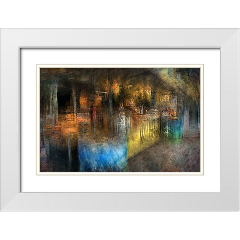 Typical Dutch White Modern Wood Framed Art Print with Double Matting by Van Der, Jan