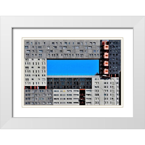 Architecture - Madrid Spain White Modern Wood Framed Art Print with Double Matting by Orbach, Arnon