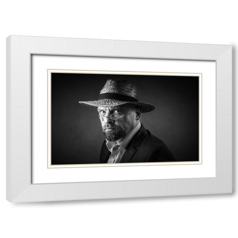 Ernest II White Modern Wood Framed Art Print with Double Matting by Jurek, Milan