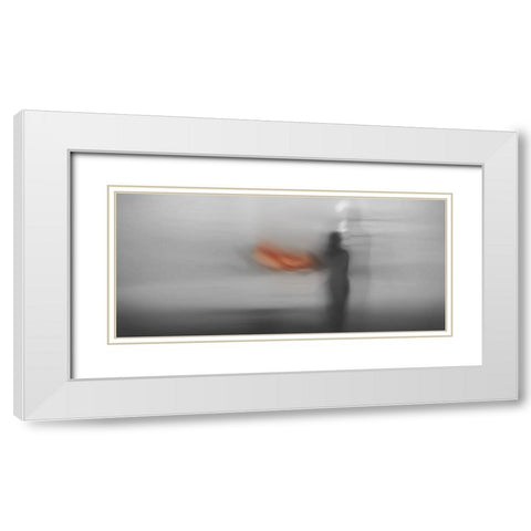 Between Us White Modern Wood Framed Art Print with Double Matting by Sherin.Abdou