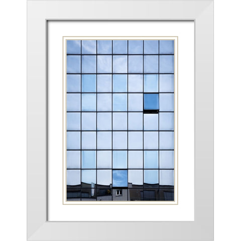 Edge of town White Modern Wood Framed Art Print with Double Matting by Pfeiffer, Peter