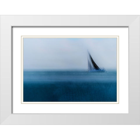 Balance White Modern Wood Framed Art Print with Double Matting by Malovrh, Milan