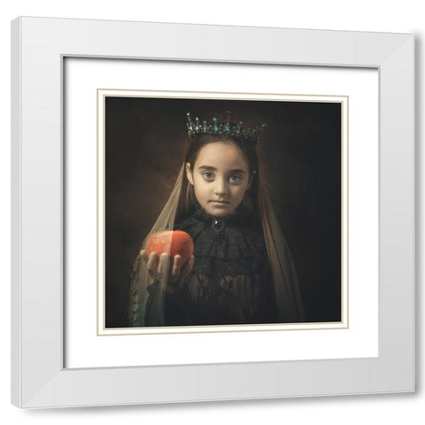 Temptation White Modern Wood Framed Art Print with Double Matting by Guerra, Pasquale