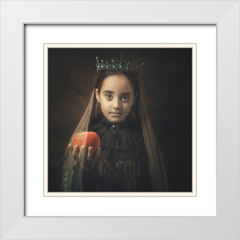 Temptation White Modern Wood Framed Art Print with Double Matting by Guerra, Pasquale