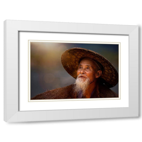 River Stories - II White Modern Wood Framed Art Print with Double Matting by Steverson, Michael