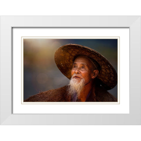 River Stories - II White Modern Wood Framed Art Print with Double Matting by Steverson, Michael