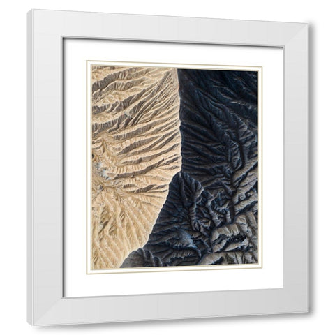 Bardenas Reales White Modern Wood Framed Art Print with Double Matting by Ziomek, Witold