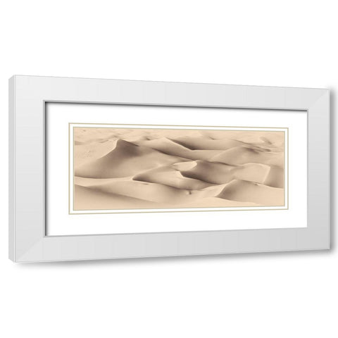 Art of sand III White Modern Wood Framed Art Print with Double Matting by Mao, Dianne