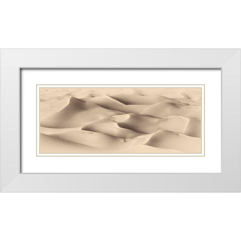 Art of sand III White Modern Wood Framed Art Print with Double Matting by Mao, Dianne