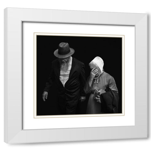 Amish White Modern Wood Framed Art Print with Double Matting by Getsadze, Zurab