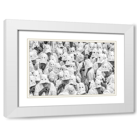 Religion_1 White Modern Wood Framed Art Print with Double Matting by Maglione, Raffaele