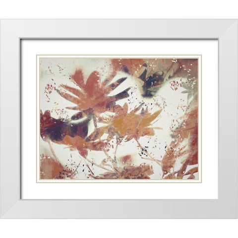 Summer flowers White Modern Wood Framed Art Print with Double Matting by Talen, Nel