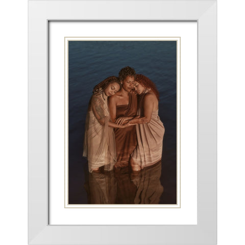 Preternura White Modern Wood Framed Art Print with Double Matting by Anttunes, Otto