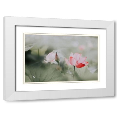 Beauty White Modern Wood Framed Art Print with Double Matting by Kim, Youngil