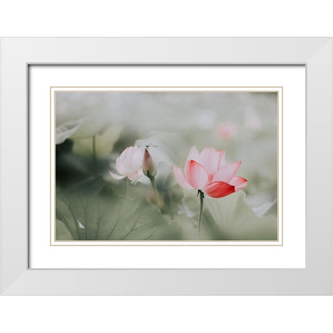 Beauty White Modern Wood Framed Art Print with Double Matting by Kim, Youngil