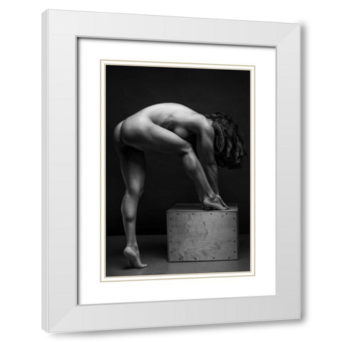 Bodyscape White Modern Wood Framed Art Print with Double Matting by Belovodchenko, Anton