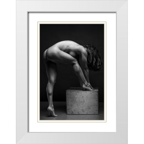 Bodyscape White Modern Wood Framed Art Print with Double Matting by Belovodchenko, Anton