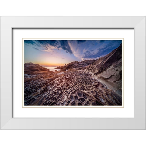 Time Not Wasted White Modern Wood Framed Art Print with Double Matting by Doretti, Pamela