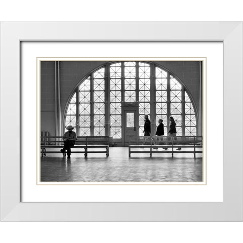 Out Of Three Comes One White Modern Wood Framed Art Print with Double Matting by Resch, Iris