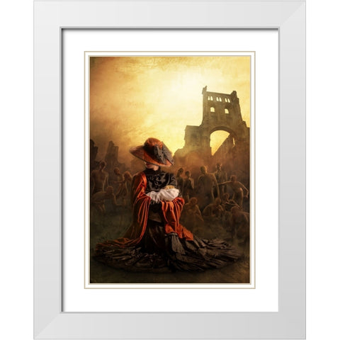 Limbo White Modern Wood Framed Art Print with Double Matting by Kiciak, Christophe