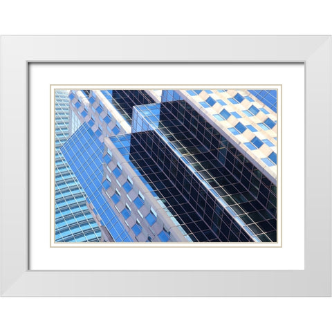 Building Blocks White Modern Wood Framed Art Print with Double Matting by Wechsler, Robin