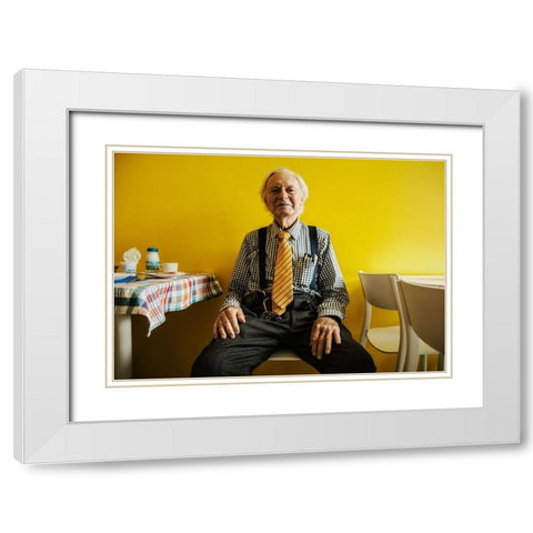 Guido White Modern Wood Framed Art Print with Double Matting by Muolo, Vito