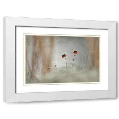 Two And Two White Modern Wood Framed Art Print with Double Matting by Gapur Dayak, Abdul