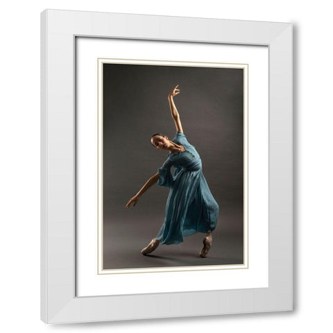 Untitled White Modern Wood Framed Art Print with Double Matting by Fridman, Eleonora
