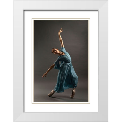 Untitled White Modern Wood Framed Art Print with Double Matting by Fridman, Eleonora