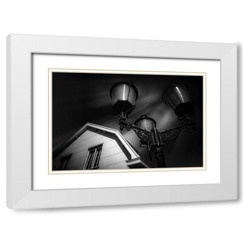 In The Spotlights White Modern Wood Framed Art Print with Double Matting by Claes, Gilbert