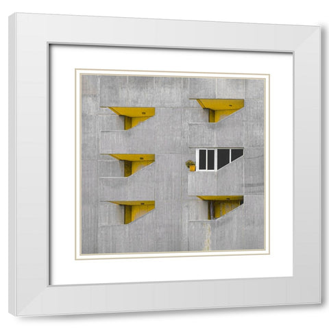 Urban Architecture White Modern Wood Framed Art Print with Double Matting by Schuster, Inge