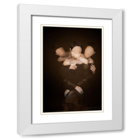 Faceless White Modern Wood Framed Art Print with Double Matting by Shadkhast, Naghmeh