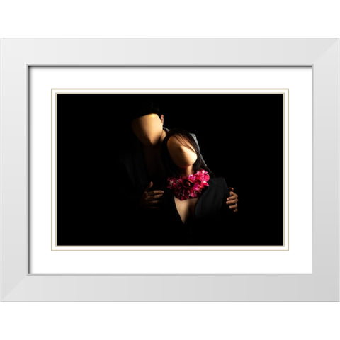 Faceless White Modern Wood Framed Art Print with Double Matting by Shadkhast, Naghmeh