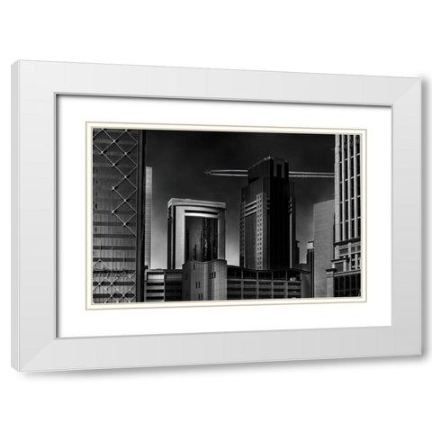 1 Million White Modern Wood Framed Art Print with Double Matting by Alsharif, Yahia