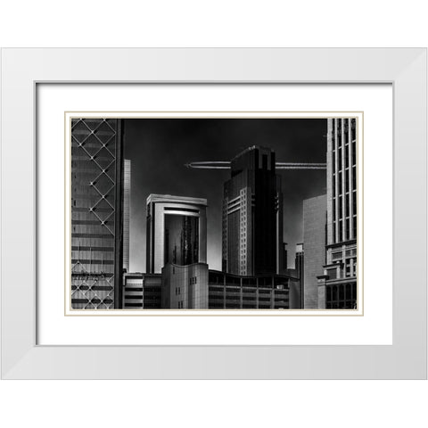 1 Million White Modern Wood Framed Art Print with Double Matting by Alsharif, Yahia