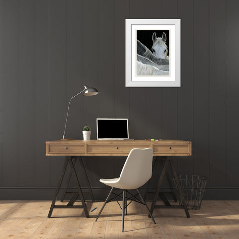Look White Modern Wood Framed Art Print with Double Matting by Malovrh, Milan