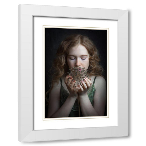 Natural White Modern Wood Framed Art Print with Double Matting by Franke, Ruth