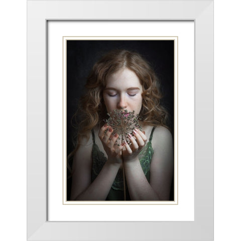 Natural White Modern Wood Framed Art Print with Double Matting by Franke, Ruth